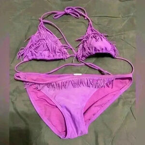 Purple tassel bathing suit medium xhilaration